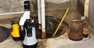 Ejector pump in the basement